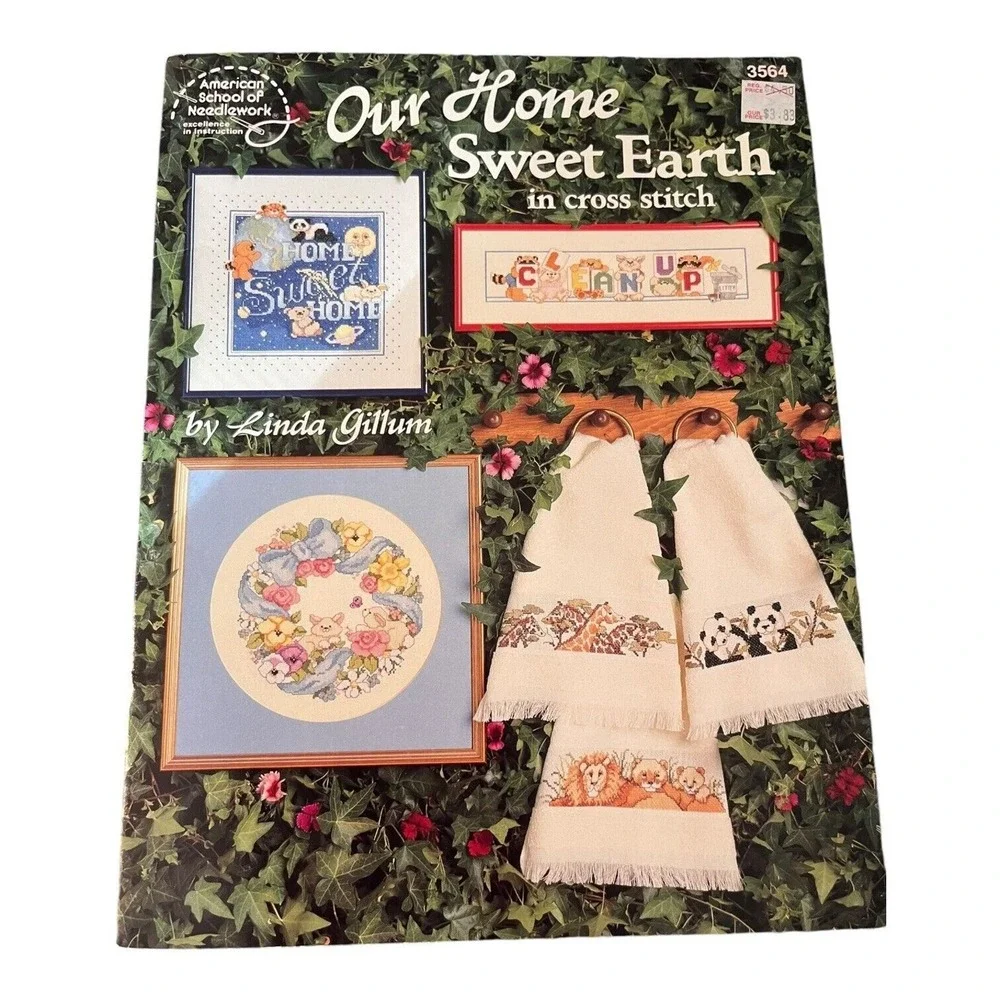 Vtg Cross Stitch Patterns‎ Lot of 5 Border Ballet Hummingbird Home & Baby VGC
